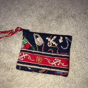 Vera Bradley Regatta 1994 Vintage Rare Wallet Zipper Coin Purse Retired Nautical